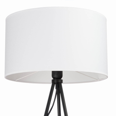 Lampa podłogowa NEPTUN trójnóg z abażurem biały walec