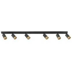Lampa ścienno-sufitowa ARRAS 6 czarno-złota GU10