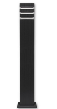 Lampa ogrodowa stojąca MALIBU 1xGU10 grafit  prostokąt 80cm