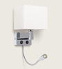 Kinkiet hotelowy z lampką LED do Czytania 2,5W Metalowy Silver Waldorf