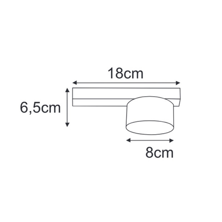 Loftowa lampa sufitowa na żarówkę GX53 K-5530 z serii CRUZ