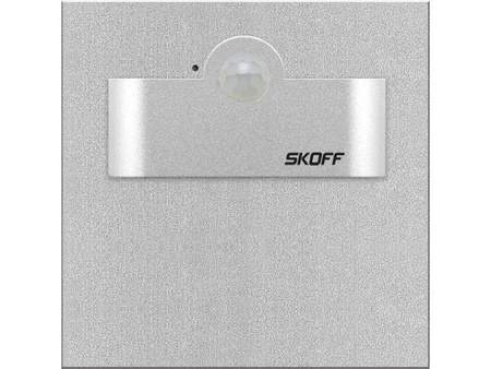 Oprawa schodowa z czujnikiem ruchu i zmierzchu Tango Short LED PIR 120 Skoff 2,4W 230V AC aluminium b. neutralna