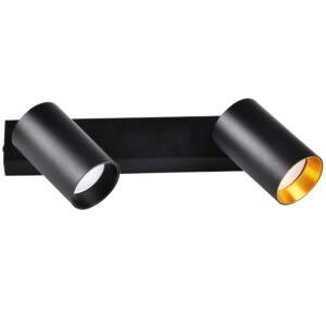 Lampa ścienno-sufitowa MARIBEL 2 GU10 czarno-złota + czarne pierścienie