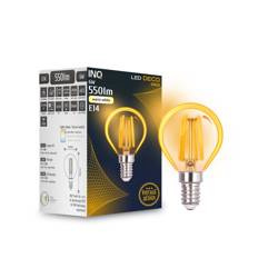 Żarówka FILAMENT LED złota G45 kulka E14 6W ciepła 2700K