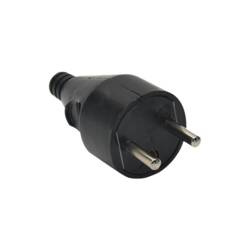Wtyczka prosta z/u czarna 16A 2P+Z ELEKTRO