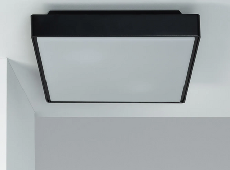 Plafon lampa sufitowa JULIUS  2xE27 kwadrat IP65 czarny 40cm
