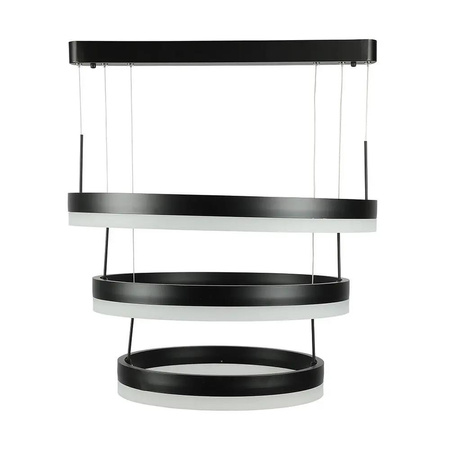Oprawa Zwieszana LED V-TAC 82W Soft Light Chandelier Ściemnianie Czarny VT-82-3-B-N 3000K 4550lm 3 Lata Gwarancji