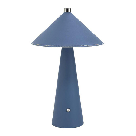 Lampka Biurkowa Nocna V-TAC 3W LED 33cm CCT Ładowanie USB-C Ściemnianie Niebieska Skóra 