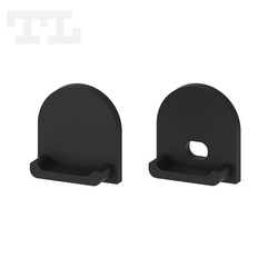 Komplet zaślepek bocznych czarnych P4-1, P6-3, GK6-3 do osłonki C22 (1 szt. z otworem, 1 szt bez otworu) (nr kat 770412203)