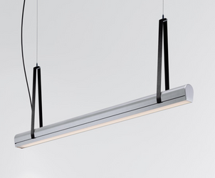 Kluś Lampa wisząca LED Tulip TU BEAM ZW L=1971mm, mikropryzma liniowa, 46W, 4000K, DALI, SREBRNY