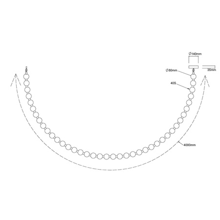 Light prestige Dorado Rope 4m wisząca złota CCT LP-002/4M CCT