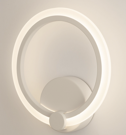 Nowoczesny kinkiet Lumino biały okrąg modern LED 16W 4000K