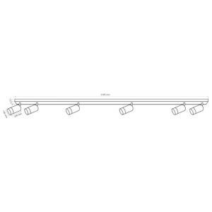 Lampa ścienno-sufitowa ARRAS 6 czarno-złota GU10