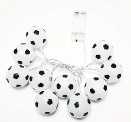 Lampka dekoracyjna girlanda 10x LED COTTON BALLS piłka nożna  2xAA