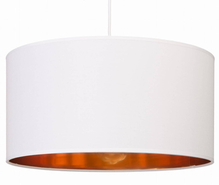 Lampa wisząca z abażurem duża Oro biała
