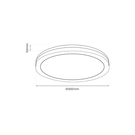 Plafon Marlon 36W Led 4000K okrągły Czarny IP54