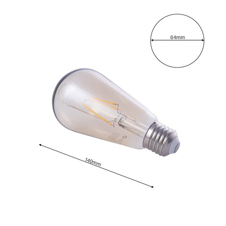 Żarówka Dekoracyjna 4W ST64 E27 bursztynowa