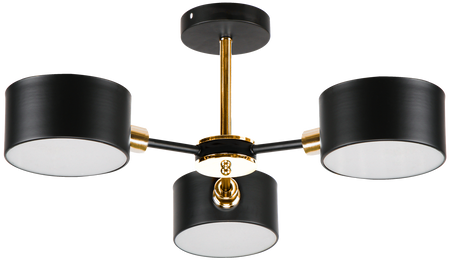 Lampa sufitowa Celtic 3xE14 czarno złota
