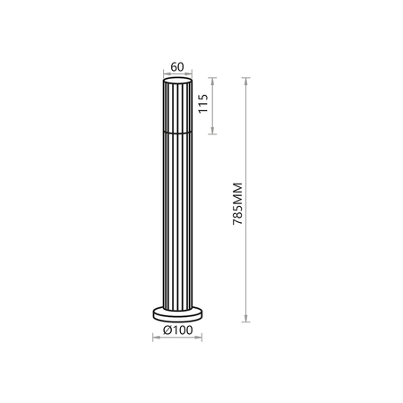 Lampa ogrodowa słupek VERTICAL BLACK 1xGU10 IP44