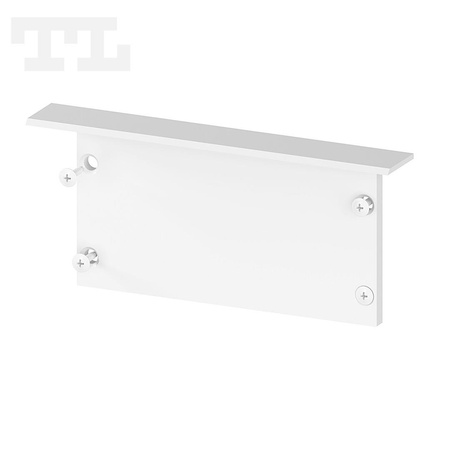 Zaślepka aluminiowa biała P23-1 bez otworu (wkręty w komplecie) (nr kat 7723113)