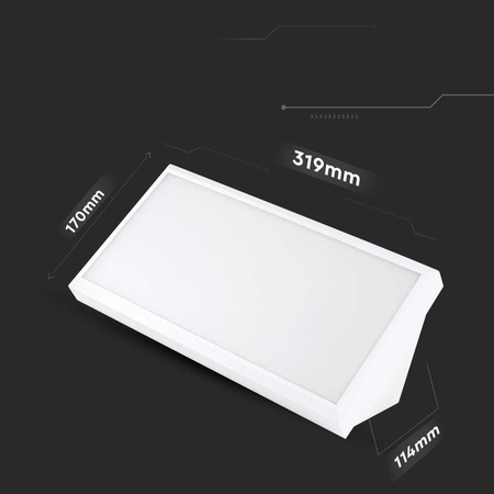 Oprawa Ścienna V-TAC 20W LED Ukośna Biała IP65 VT-8055 6400K 2045lm