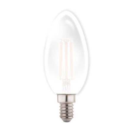 Filament  LED C37 świeca E14  4W 470lm 4000K