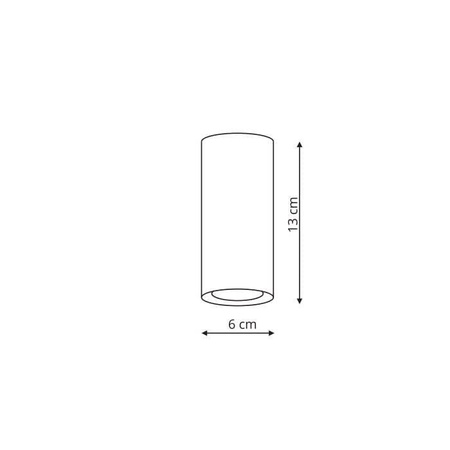 Manacor oczko białe ze złotym ringiem 13 cm LP-232/1D - 130 WH/GD