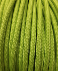 Dekoracyjny kabel w oplocie poliestrowym  2x0,75 Zielone jabłuszko