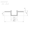 LED P18-3 Profil 1000 mm czarny lakierowany (nr kat 8618312)