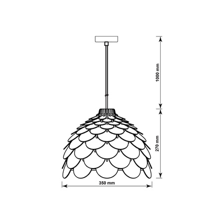 Lampa wisząca Burgo mała LP-101335/1P S