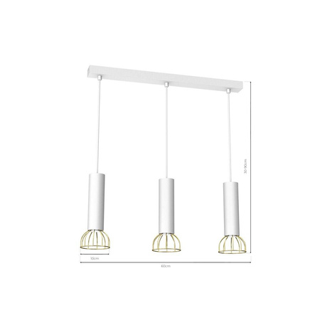 Lampa wisząca DANTE White/Gold 3xGU10
