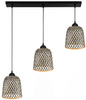 Lampa wisząca 3xE27 potrójna listwa czarna 