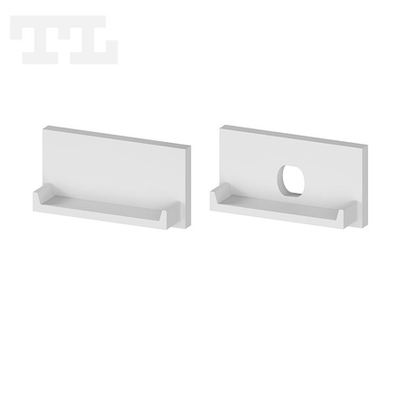 Komplet zaślepek bocznych szarych P13-2, P14-3, GK14-3 do osłonki C15 (1 szt. z otworem, 1 szt bez otworu) (nr kat 7713201)