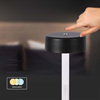 Lampka Biurkowa Nocna V-TAC 3W LED 23cm Ładowanie USB CCT Ściemnianie Czarna V