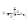 Lampa sufitowa Dorado 8xE14 czarna