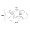 Okazała lampa sufitowa z bursztynowymi kloszami K-5127 z serii FLORO