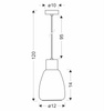 MOLDO lampa wisząca czarny 1x40W E27 klosz bursztynowy