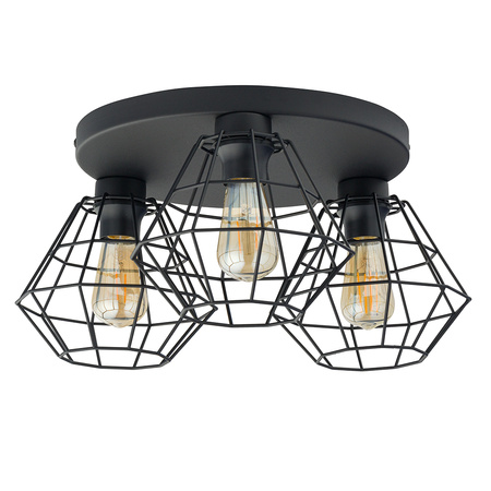 Lampa sufitowa DIAMOND Black 3xE27
