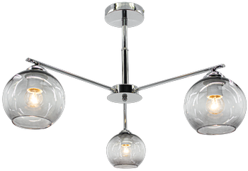 Lampa sufitowa Neapol 3xE27 chrom szklane kule