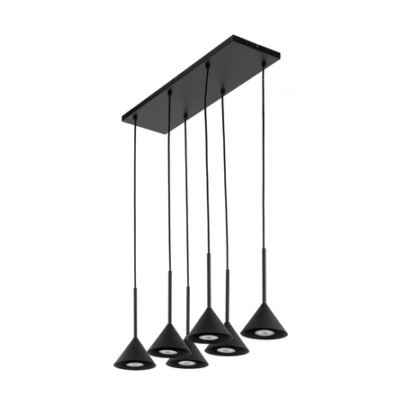 Lampa Wisząca Cono Black Mini 6xGU10 Czarna
