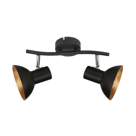 Lampa ścienna candellux diso 92-63427 listwa e27 czarny+zloto