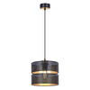 Czarno-złota lampa wisząca do nowoczesnego salonu K-5500 z serii MALAVI