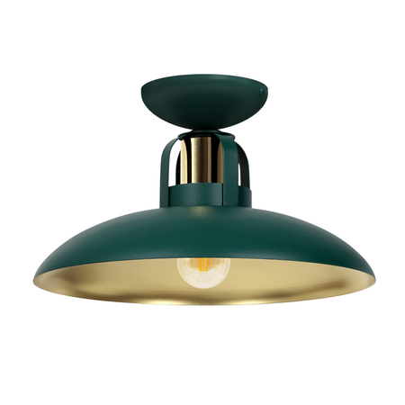 Lampa sufitowa FELIX GREEN/GOLD 1xE27 butelkowa zieleń