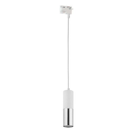 Tk Lighting TRACER WHITE SILVER lampa wisząca 1xGU10