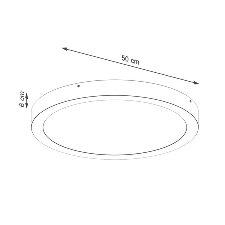 Plafon ONYX 50 biały LED 3000K