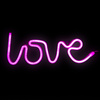 Dekoracja świetlna Neon LED "love", 34 x 12,5 cm