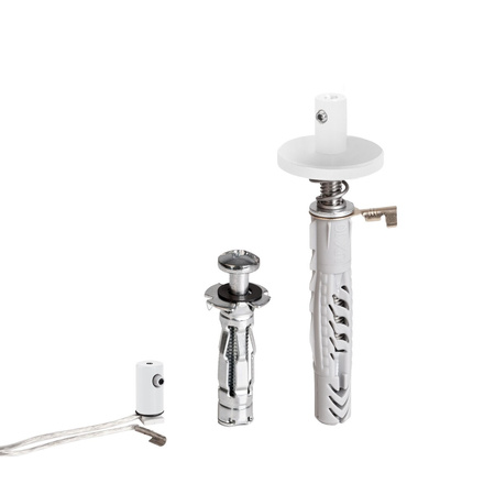 Kluś Zestaw mocowań FI-8-ZM-1, biały, stal nierdzewna, aluminium