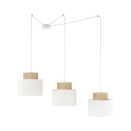 Lampa wisząca Duo White Juta 3xE27