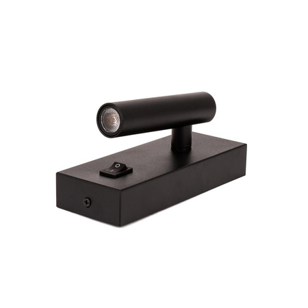 Oprawa LED V-TAC 2W Kinkiet Hotel Łóżko Włącznik Czarny VT-402 4000K 150lm