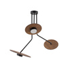 Nowodvorski Lampa sufitowa czarna drewno DISK